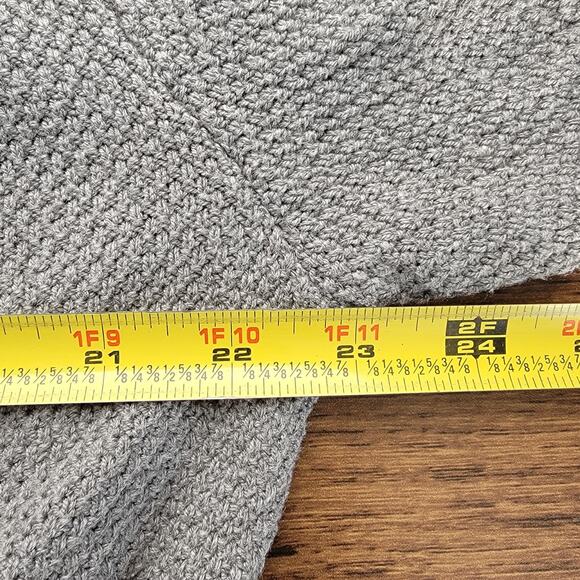 J Jill Fringe Open Cardigan Gray Tie Waist Sz L Western Neutral Cowgirl Office - Picture 4 of 8